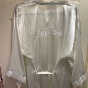 Bridal satin robe